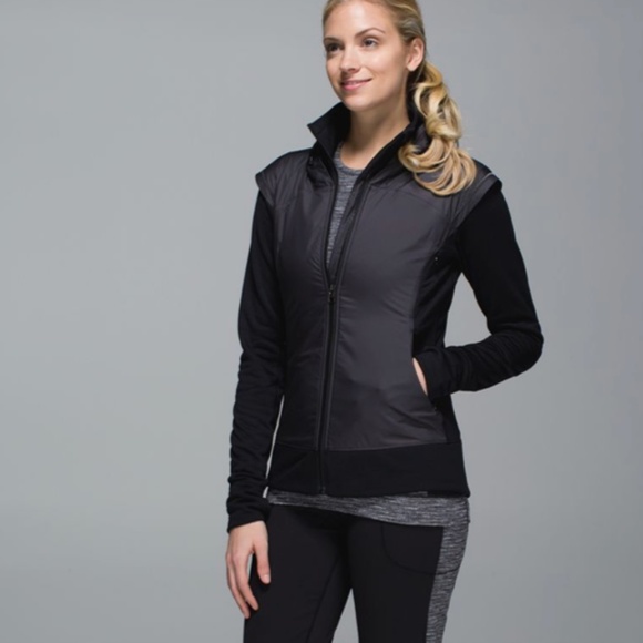 Lululemon Snug Sprinter Jacket Heathered Black / Black - Picture 1 of 9